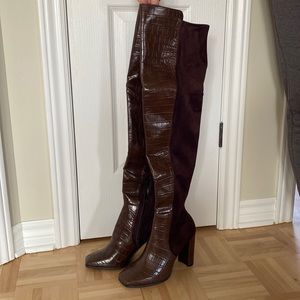 Brown over the knee boots from Aldo